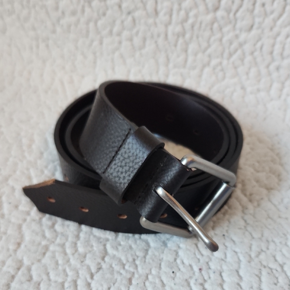 Wrangler Geuine Pebbled Leather Dark Brown Western Cowboy Belt Gorpcore Ranch